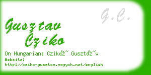 gusztav cziko business card