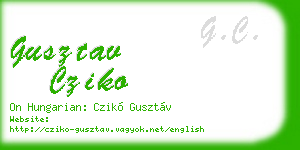 gusztav cziko business card